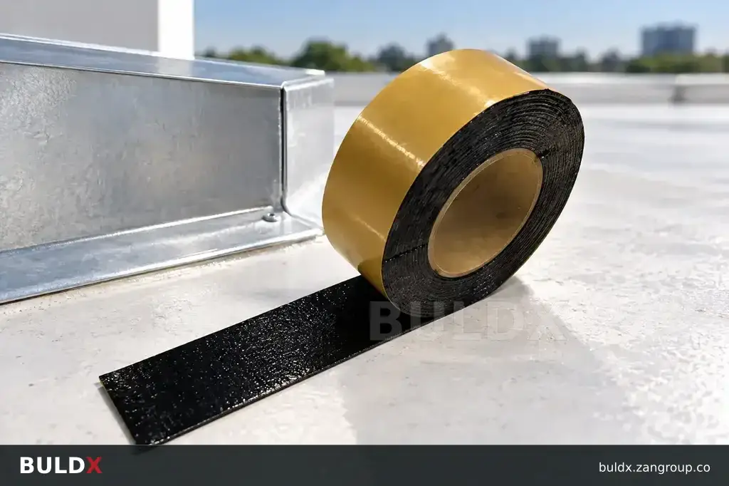 AI-generated application context: Butyl sealing tapes: backing, surface and termination checks