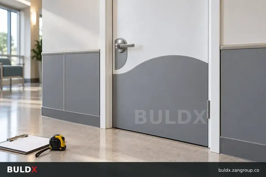 AI-generated application context: Door kick plates: dimensions to confirm before ordering