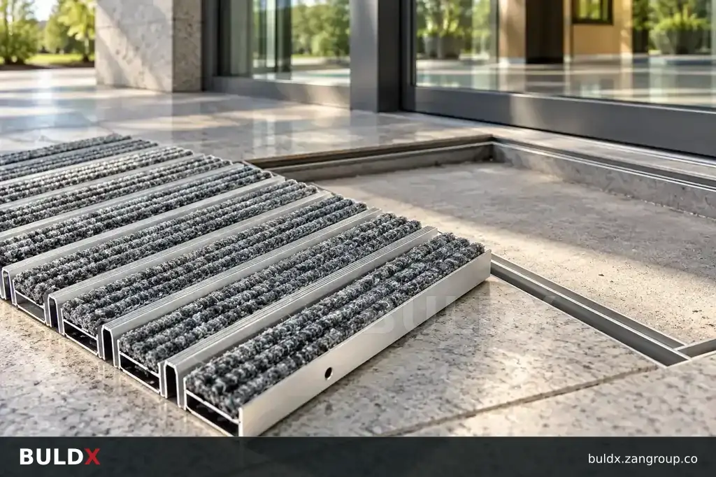 AI-generated application context: Entrance mat depth: measure the recess before selecting