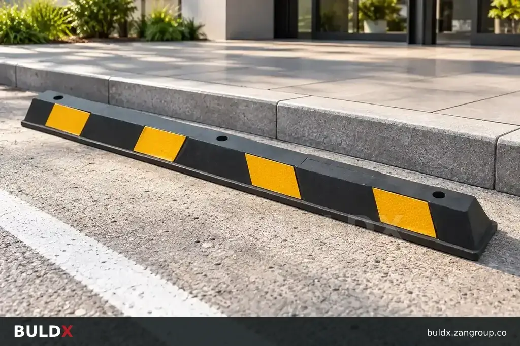 AI-generated application context: Parking products near pedestrian and accessible routes