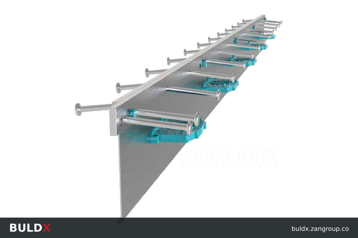 BULDX catalogue illustration: 235 mm Stainless-Top Slab Joint, code BDX-SJ-SS-235