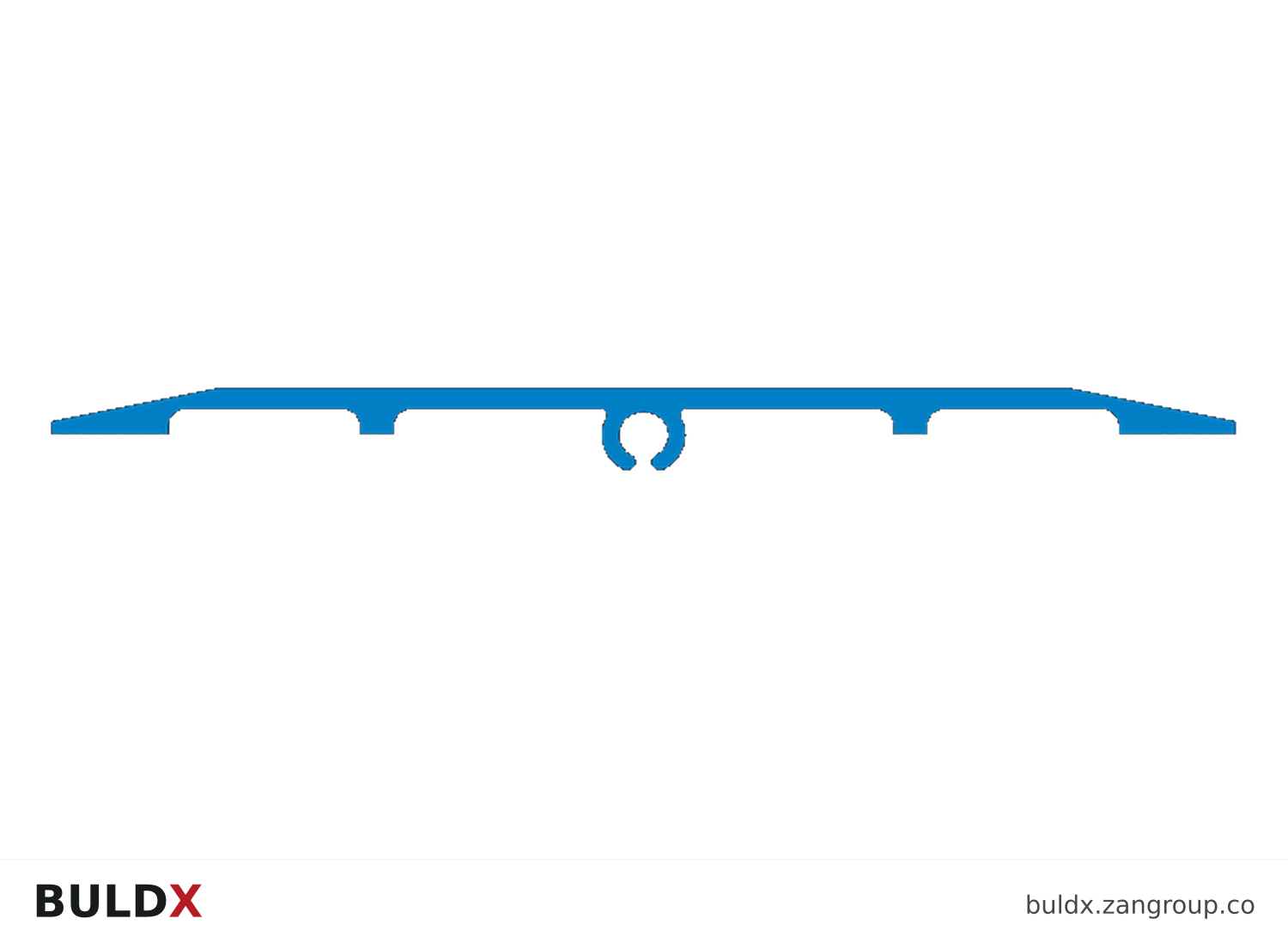 BULDX catalogue illustration of AZK 100 Floor Joint Cover, code BDX-AZK-100