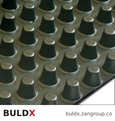 BULDX catalogue illustration of 10 mm HDPE Drainage Sheet, code BDX-DR-10-PL-0P6-400