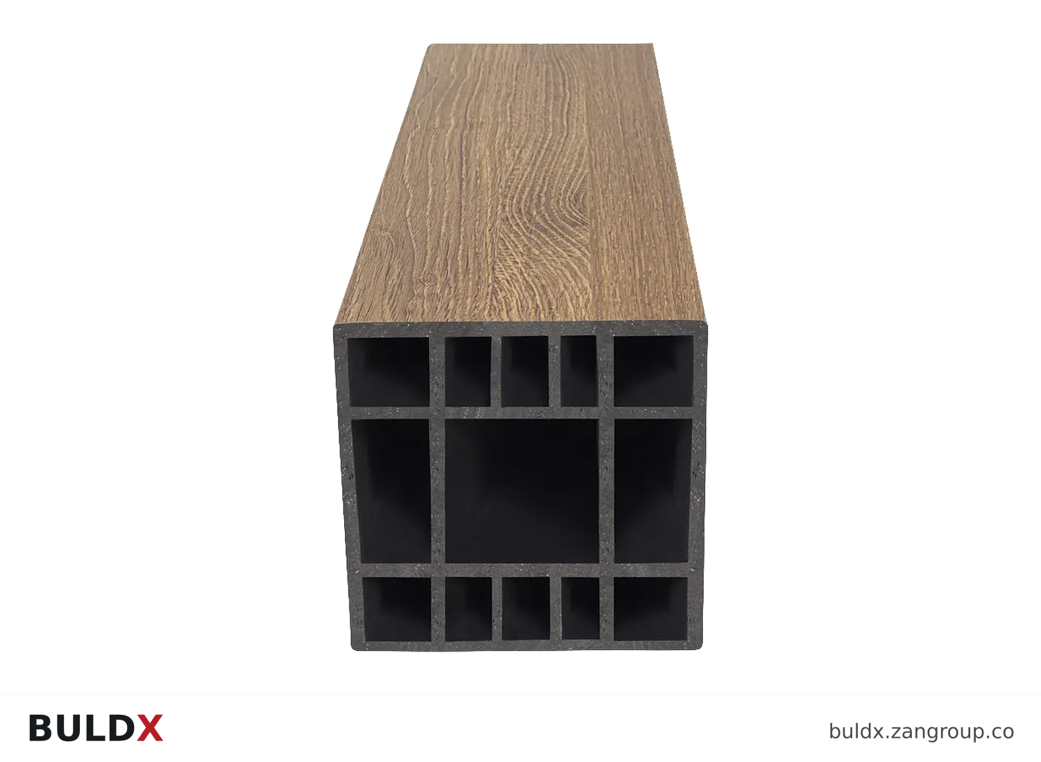 BULDX catalogue illustration of Pergola Post Profile 140 × 140, code BDX-PG-POST-140140