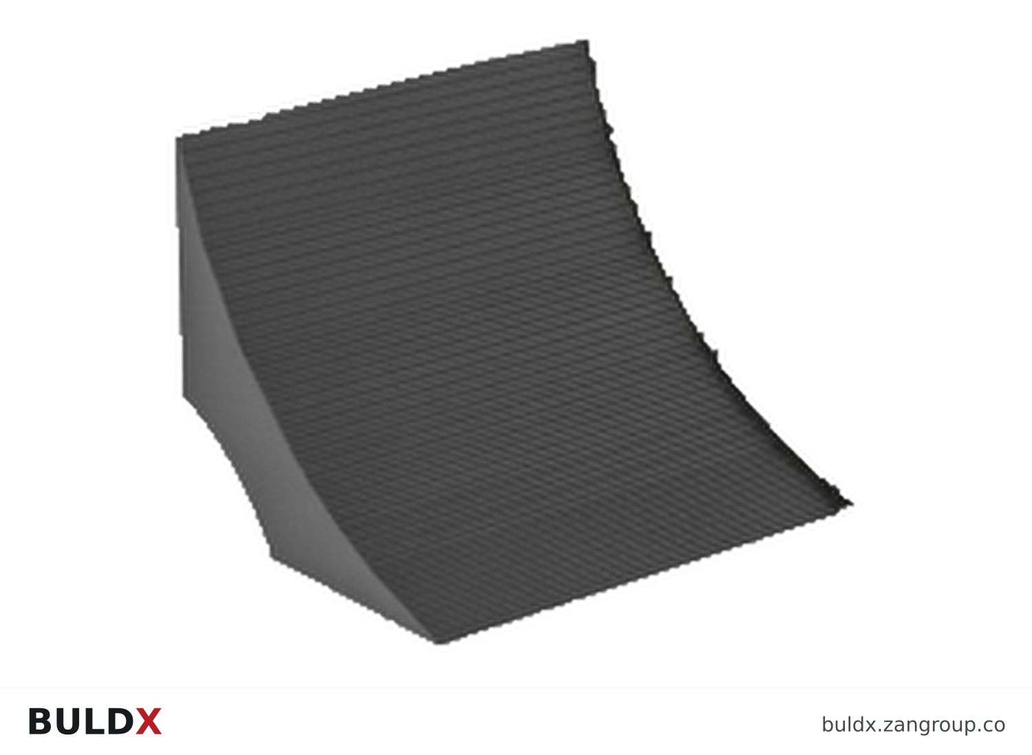 BULDX catalogue illustration of 20 mm Plaster-Base Cove Support, code BDX-CV-PAD-20