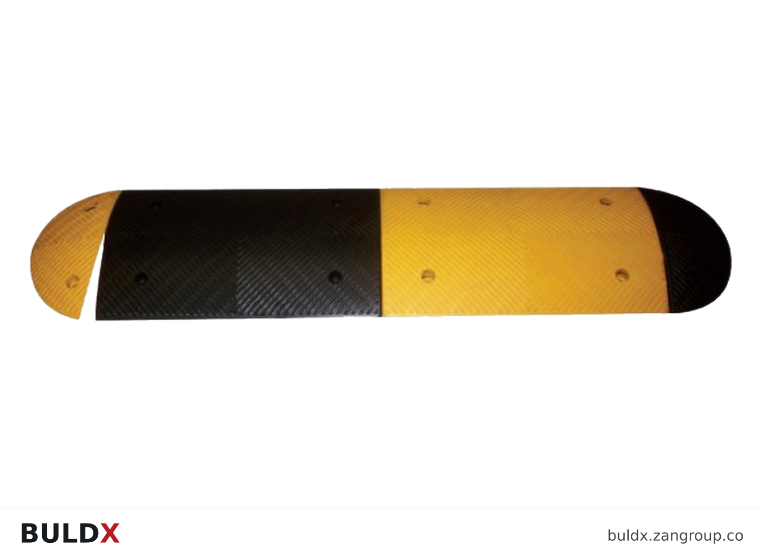BULDX catalogue illustration of 300 × 500 × 45 mm Rubber Speed Bump, code BDX-SB-RB-300500