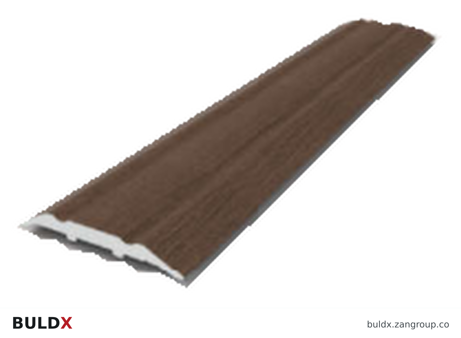 BULDX catalogue illustration of Adhesive Transition Profile · 25 × 3 mm, code BDX-TR-BEC-2503